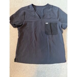 FIGS Technical Collection Gray‎ Scrub Top - Women's Healthcare Apparel
